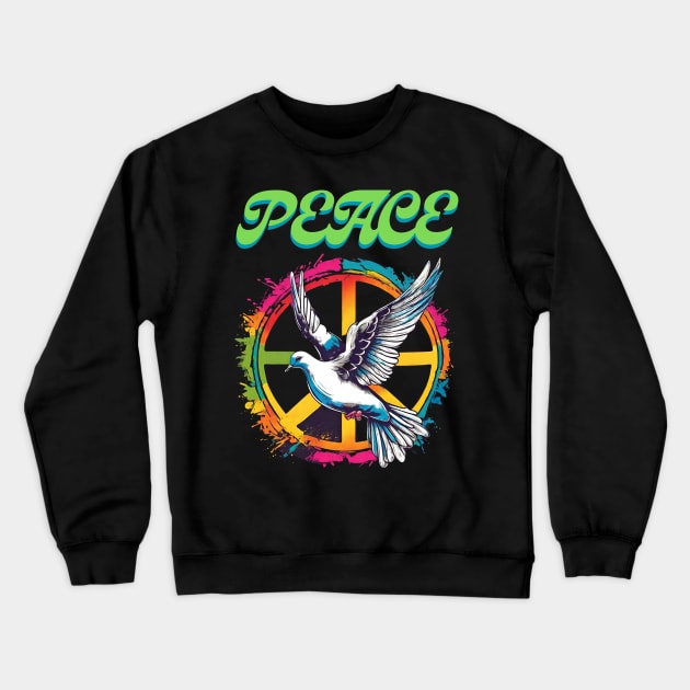 Give-peace-a-chance Crewneck Sweatshirt by Jhontee